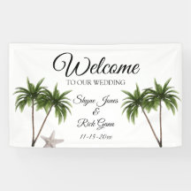 Tropical Beach Palm Trees Moderne Hochzeit von Sta
