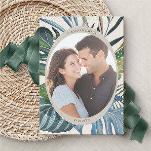 Tropical Beach Palm Wedding retten Sie das Datum Save The Date
