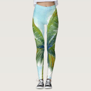 Tropical Beach Palme an einem sonnigen Tag Leggings