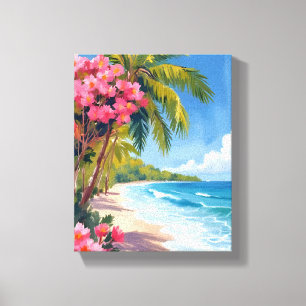 Tropical Beach Paradise   Ocean Painting Leinwanddruck