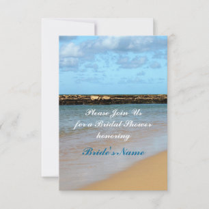 Tropical Beach Paradise Wedding Brautparty Einladung
