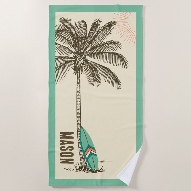 Tropical Beach Party Handtuch-Gastgeschenke Strandtuch (Vorderseite)