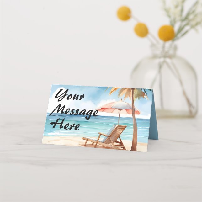 Tropical Beach Party Platzkarte (Vorderseite)