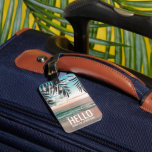 Tropical Beach Personalisiert Funny Travel Gepäckanhänger<br><div class="desc">Spot deinen Reisekoffer mit diesem tropischen Gepäckanhänger,  passen ihn mit deinem Namen und Kontaktdaten an.</div>