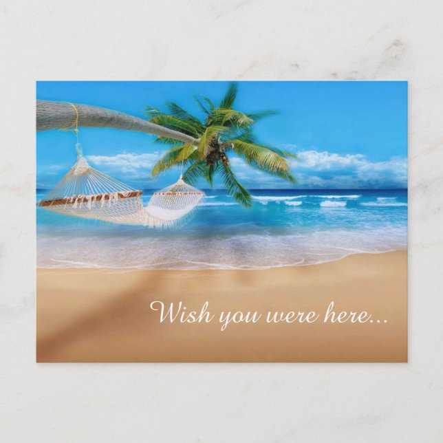 Tropical Beach Postcard Postkarte