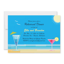 Tropical Beach Probe Dinner Einladung