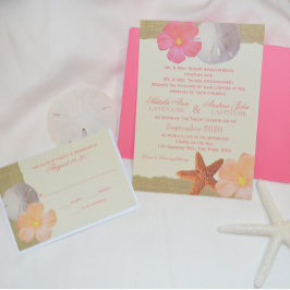 Tropical Beach Rustic Bridal Luncheon Einladung