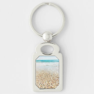 Tropical Beach Sand Ocean Waves Muscheln Florida Schlüsselanhänger