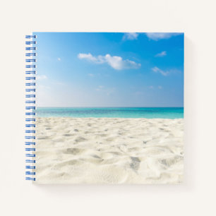 Tropical Beach Sand Sky & Summer Day Notizbuch