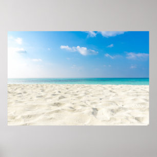 Tropical Beach Sand Sky & Summer Day Poster