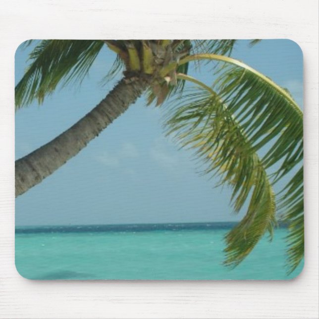 Tropical Beach Sand Sun Water Ocean Waves Surfen K Mousepad (Vorne)