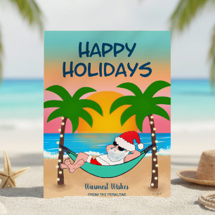 Tropical Beach Santa Hammock Weihnachten