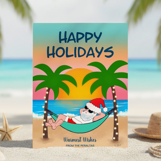 Tropical Beach Santa Hammock Weihnachten (Von Creator hochgeladen)
