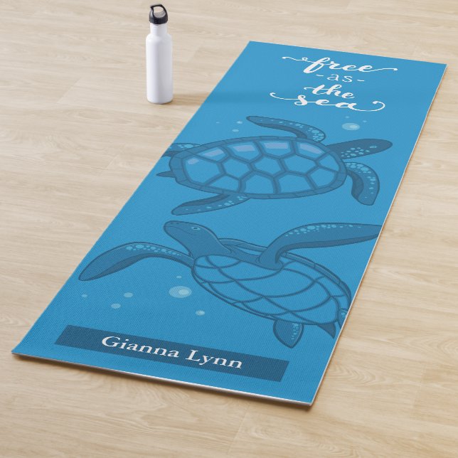 Tropical Beach Sea Turtles Personalisiert Yogamatte (Beispiel)