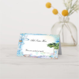 Tropical Beach Seashell Hochzeitstisch-Platzkarte Platzkarte