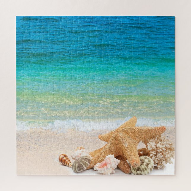 Tropical Beach Seashells Seastar Puzzle (Vertikal)