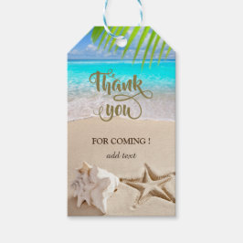 Tropical Beach, Seastar, Seashell Danke Geschenkanhänger