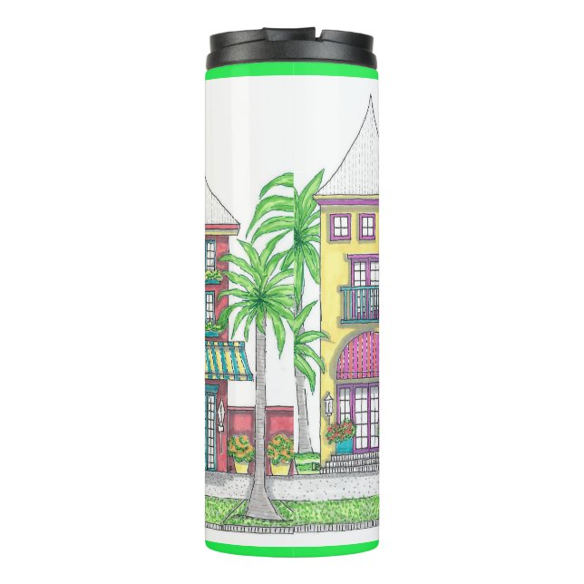 Tropical Beach Shop Thermal Tumbler; Limellgrün Thermosbecher (Rückseite)