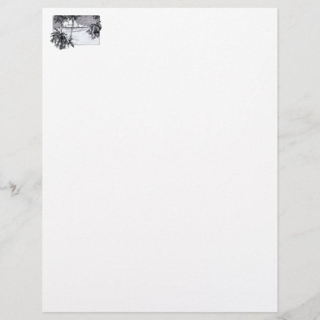 Tropical Beach South Wind Vintage Kunst (Vorderseite)