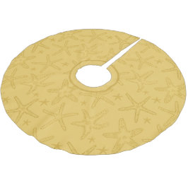 Tropical Beach Starfish Sand Colored Seashell Polyester Weihnachtsbaumdecke