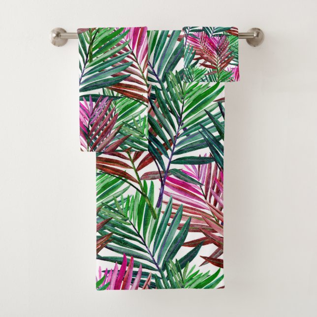 Tropical Beach Summer Palms Badhandtuch Set (Insitu)