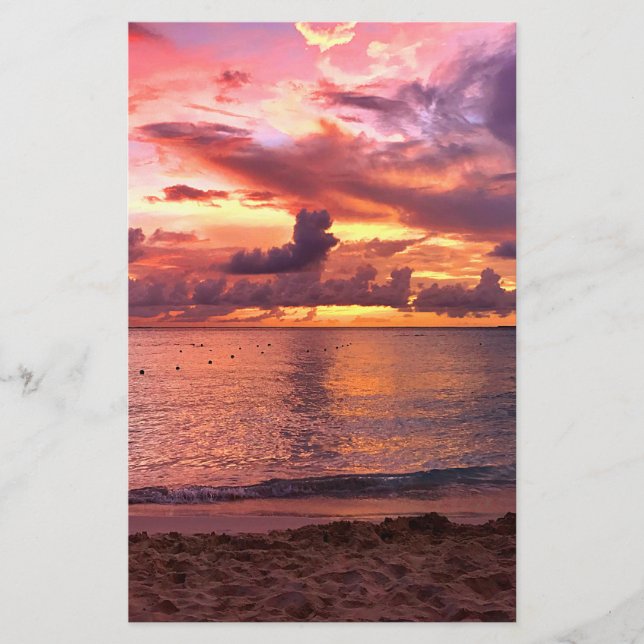 Tropical Beach Sunset Flyer (Vorne)