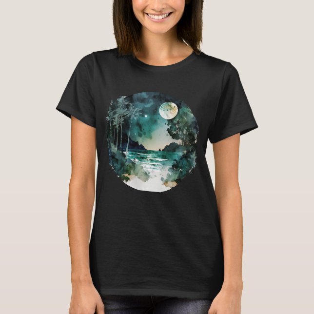 Tropical Beach Sunset T-Shirt (Vorderseite)
