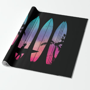 Tropical Beach Surf Surfboard Surfbrett Surfer Oze Geschenkpapier
