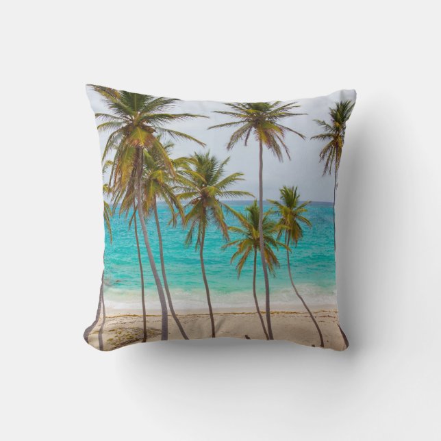Tropical Beach Throw Kissen (Vorderseite)