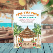 Tropical Beach Tiki Luau Paare Dusche