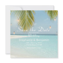 Tropical Beach Turquoise Palm Tree Square Wohnung