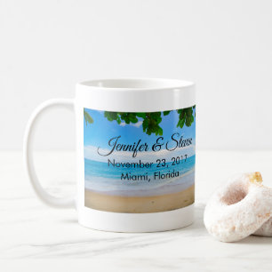 Tropical Beach Vacation Island Wedding Tasse