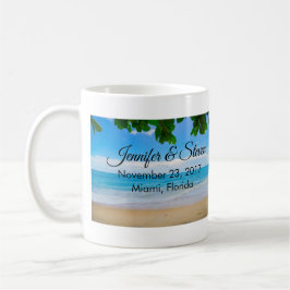 Tropical Beach Vacation Island Wedding Tasse