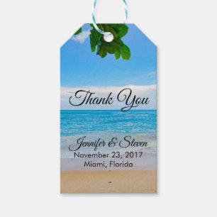 Tropical Beach Vacation Island Wedding Vielen Dank Geschenkanhänger
