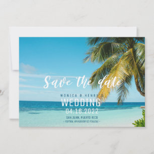 Tropical Beach Verlobung Foto Hochzeit Save The Date