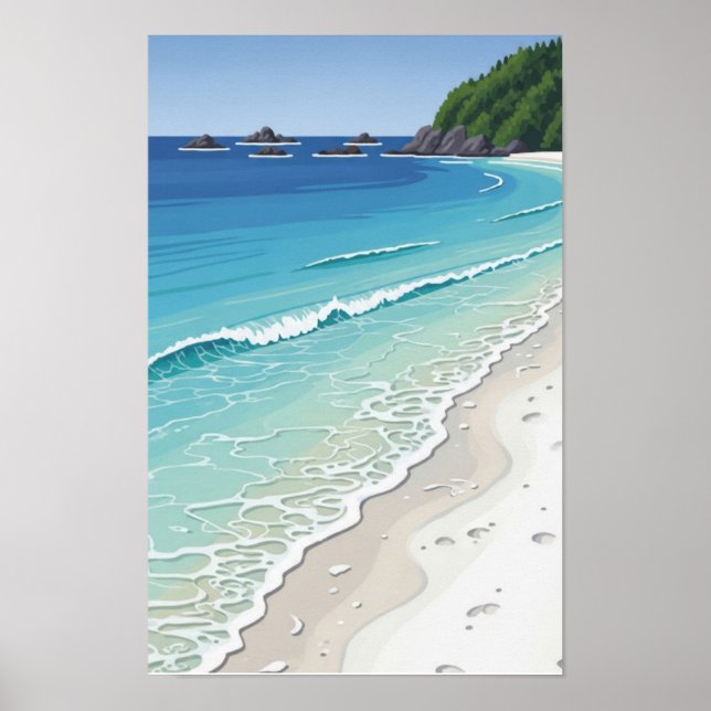 Tropical Beach Wall Art Poster (Vorne)