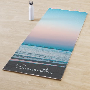 Tropical Beach Waves Modernes Personalisiert Yogamatte