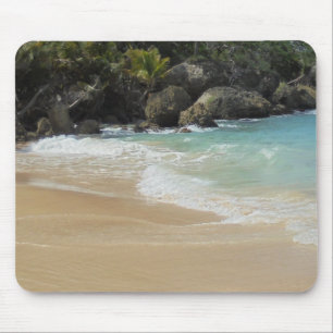 Tropical Beach Waves Sand Elegantes modernes Templ Mousepad