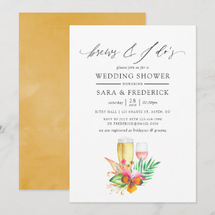 Tropical Beach Wedding Brews vor dem I Dos Einladung