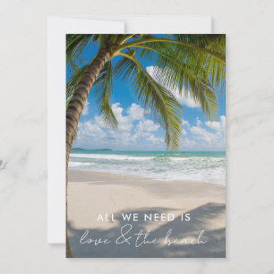 Tropical Beach Wedding Empfang Einladung