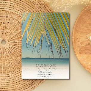 Tropical Beach Wedding Foto Save the Date