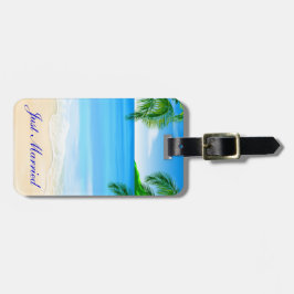 Tropical Beach Wedding Gepäckanhänger