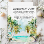 Tropical Beach Wedding Honeymoon Fund Begleitkarte<br><div class="desc">Diese elegante und wunderschöne Hochzeitsflitterwochen-Fondskarte bietet einen Strand,  blauen Himmel und Palmen. Der Text kombiniert handgeschriebene Skripte mit serifenlosen Schriftart für ein stilvolles und modernes Design. Dies ist ideal für einen Sommerstrand oder eine tropische Hochzeit in Urlaubsort.</div>