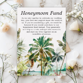 Tropical Beach Wedding Honeymoon Fund Begleitkarte
