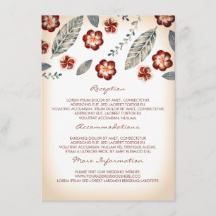 Tropical Beach Wedding Information Guest Card Begleitkarte