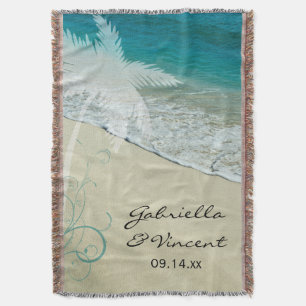 Tropical Beach Wedding Keepsake Decke