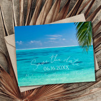 Tropical Beach Wedding Save the Date