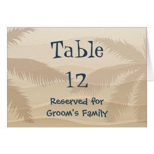 Tropical Beach Wedding Tischnummer