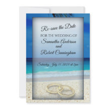Tropical Beach Wedding - wieder Save the Date Post