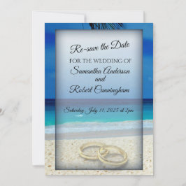Tropical Beach Wedding - wieder Save the Date Post